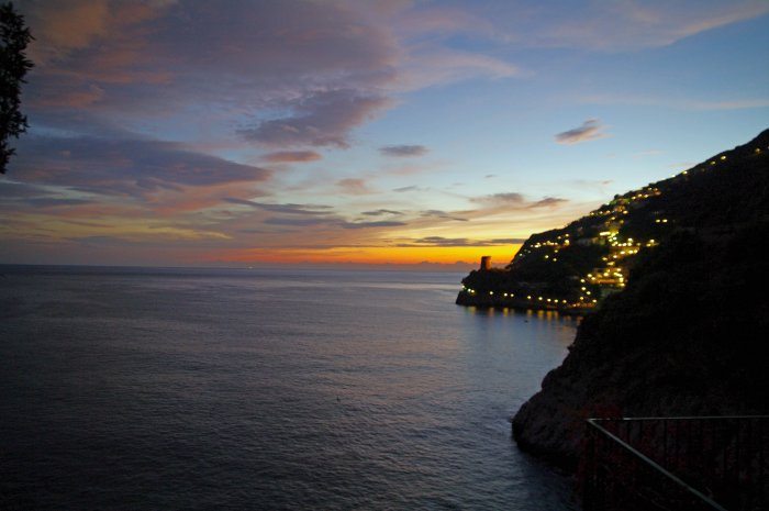 Villa la Madonnina Amalfi Coast:View after sunset