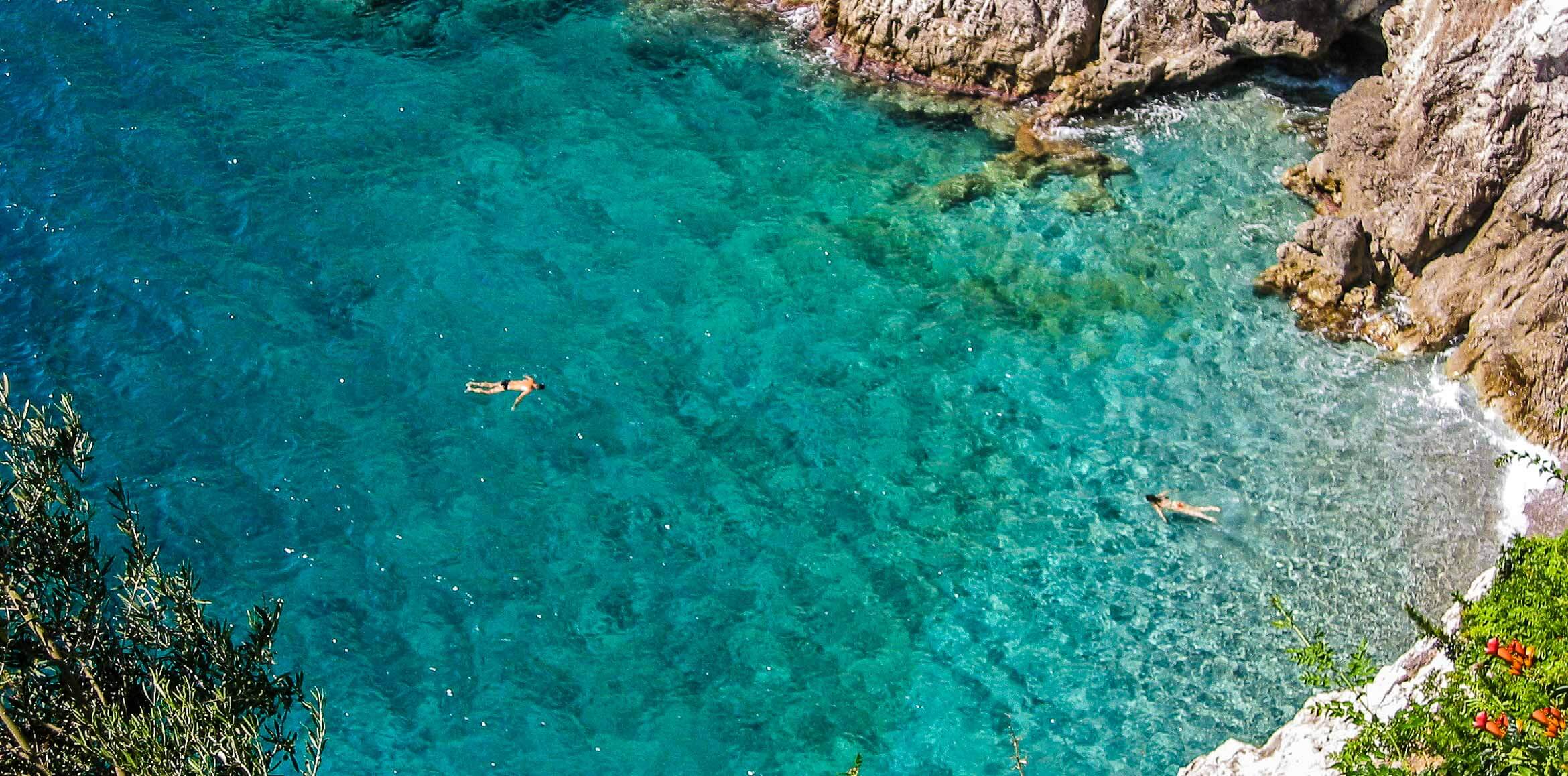 Villa la Madonnina Amalfi Coast Swimming below the villa