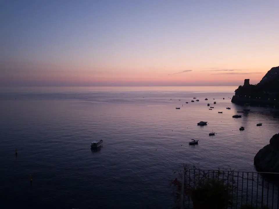 Luxury-Amalfi-Villa-Waterfront_View-after-Sunset